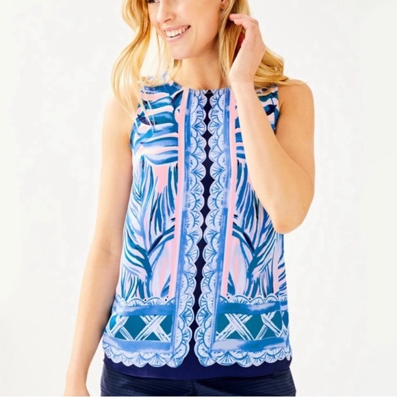 Lilly Pulitzer Pink Tropics Iona Engineered Tank XS - Picture 5 of 5